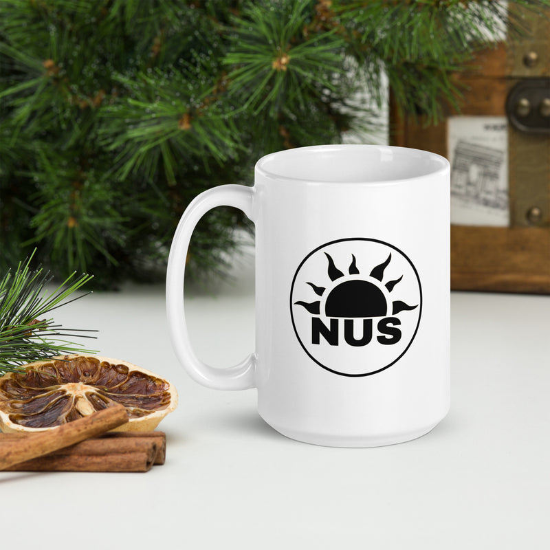 White glossy NUS mug